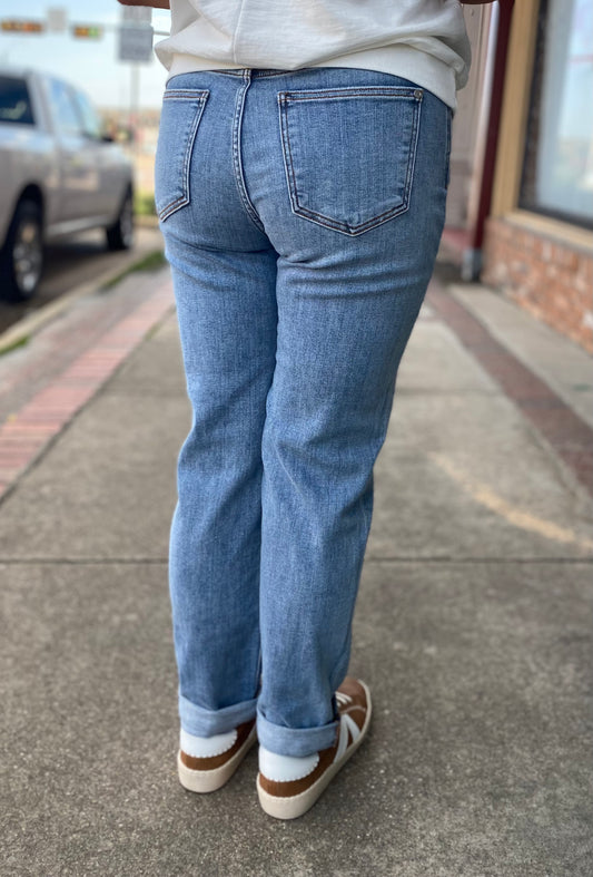 JUDY BLUE JINNY BOYFRIEND MID RISE