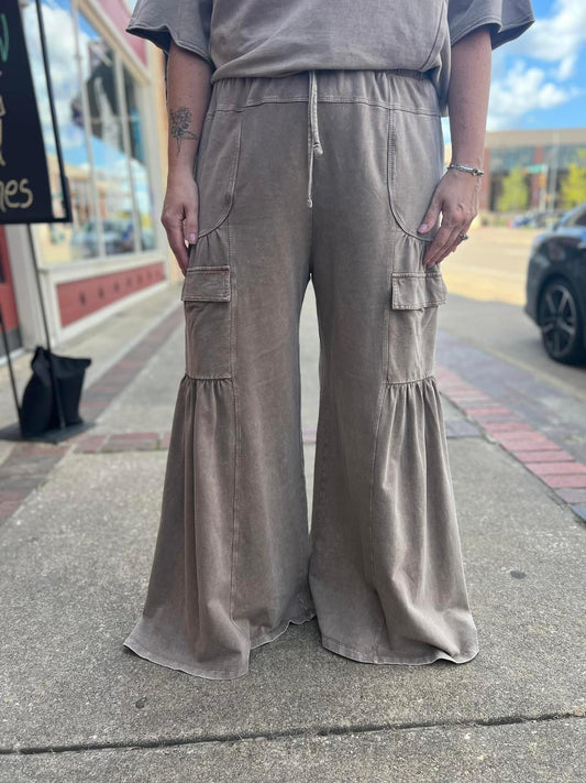 You Mocha Me Crazy Mineral Wash Pants