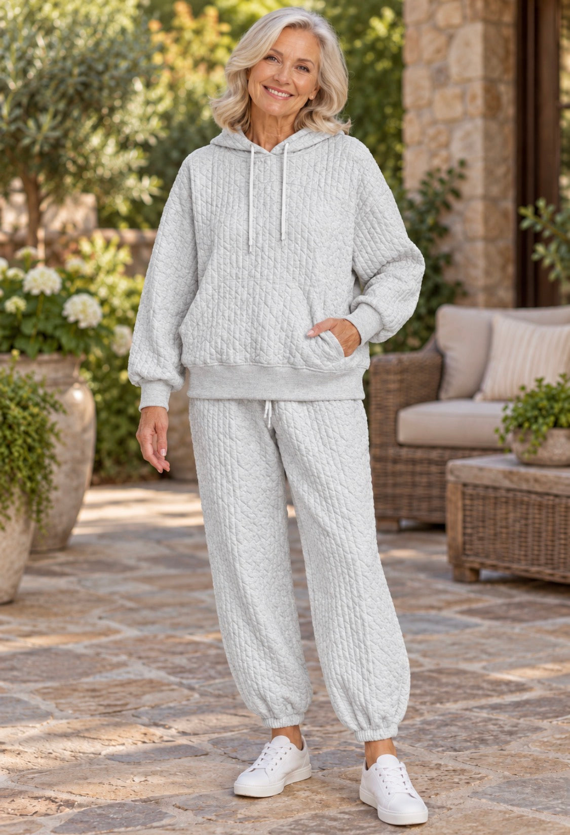 HEATHER QUILTED TOP OF SET