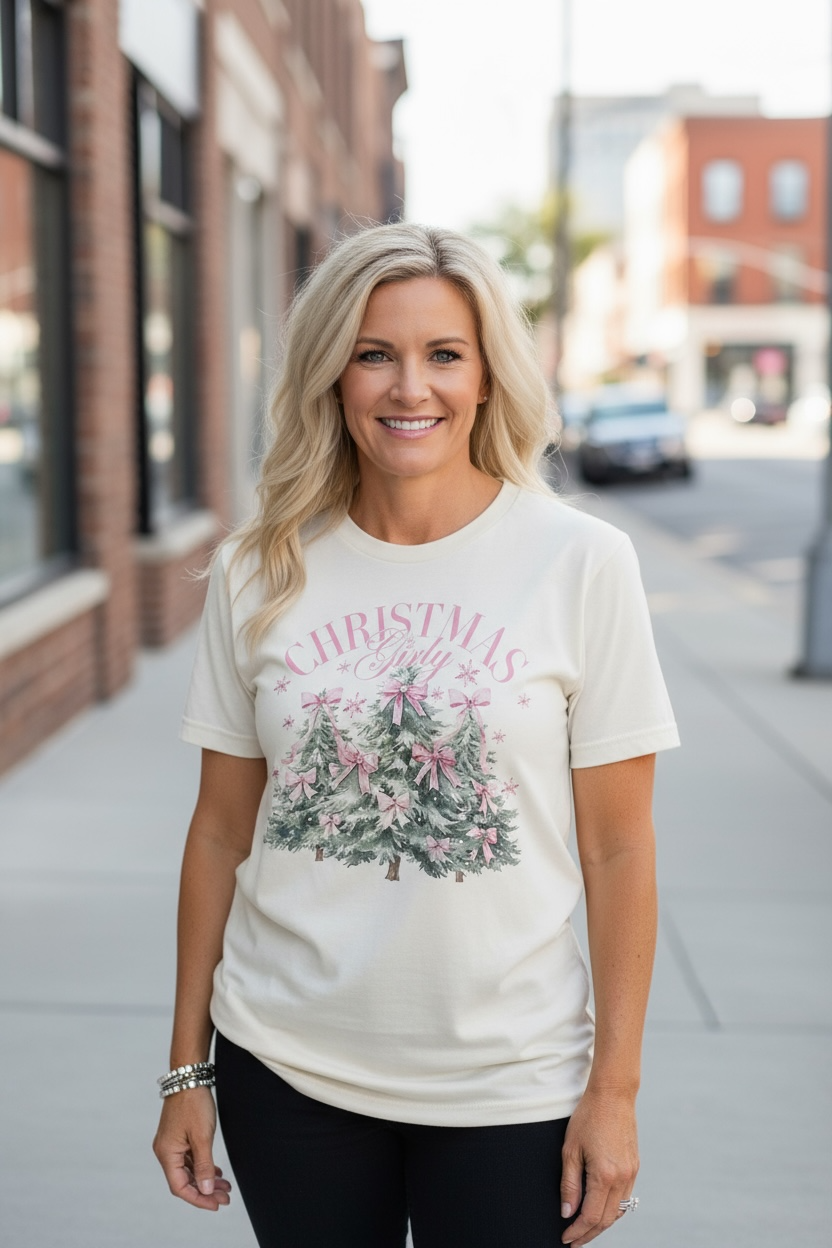 CHRISTMAS GIRLY BLING TEE