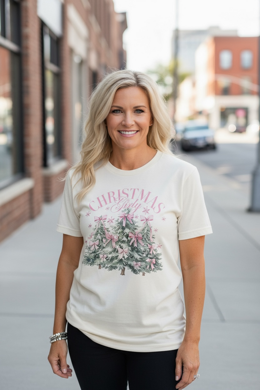 CHRISTMAS GIRLY BLING TEE