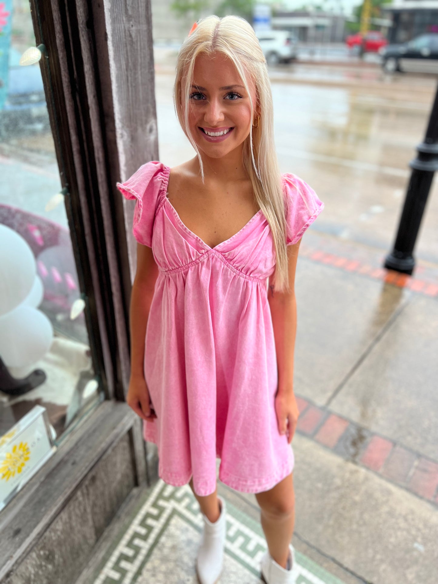 Mayberry Pink Denim Dress