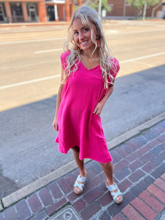 Floats My Boat Pink Dress