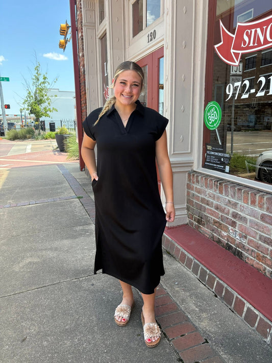 LUNCH DATE BLACK DRESS