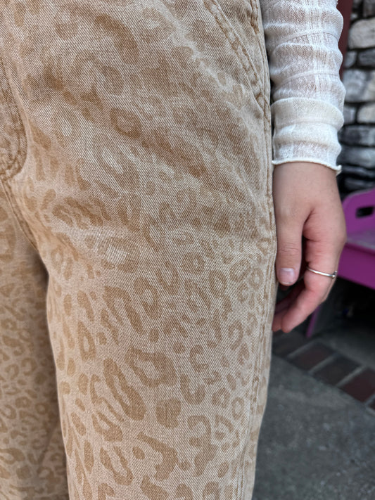 EASEL ANIMAL TWILL WASHED OVERALLS