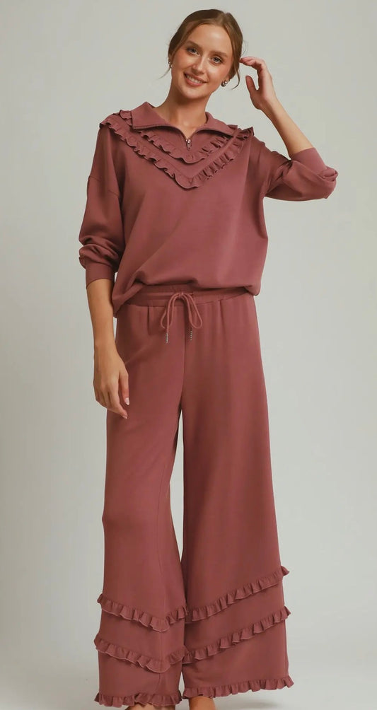 SIENNA RUFFLES LUXEKNIT TOP SET