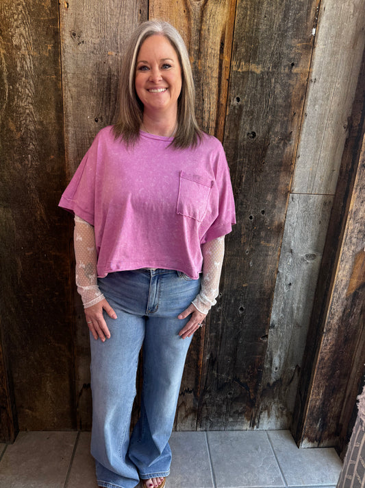 Sydney Orchid Mineral Wash Tee