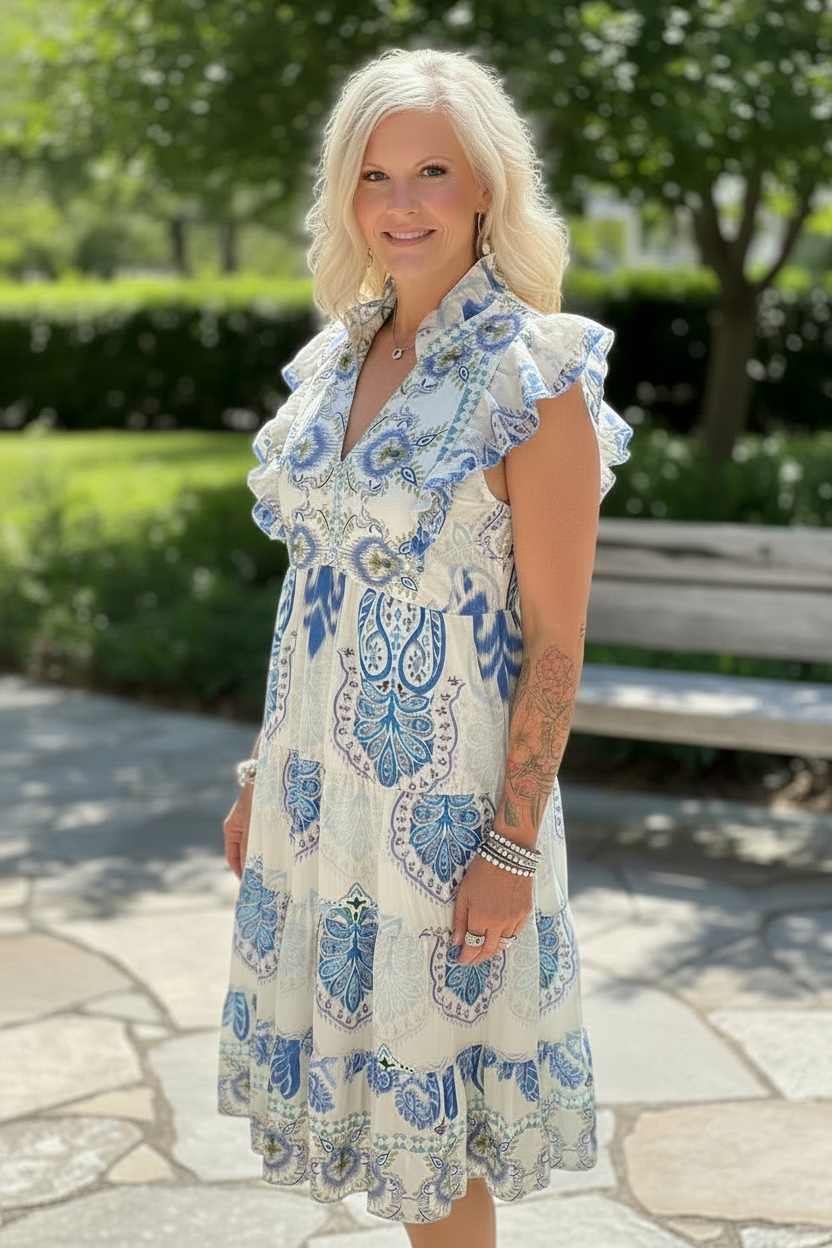 CERULEAN MIDI DRESS