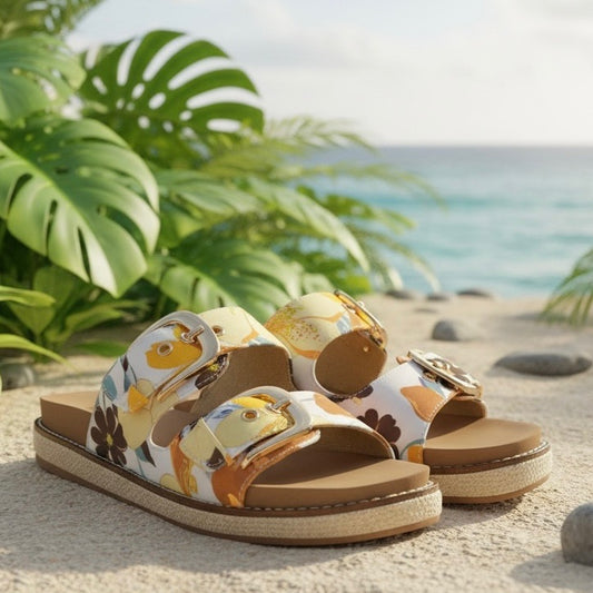 CORKYS MANIFEST NATURAL HIBISCUS SANDALS