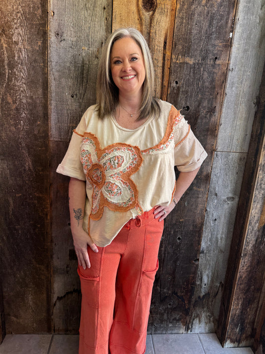 Terracotta Terry Knit Pants