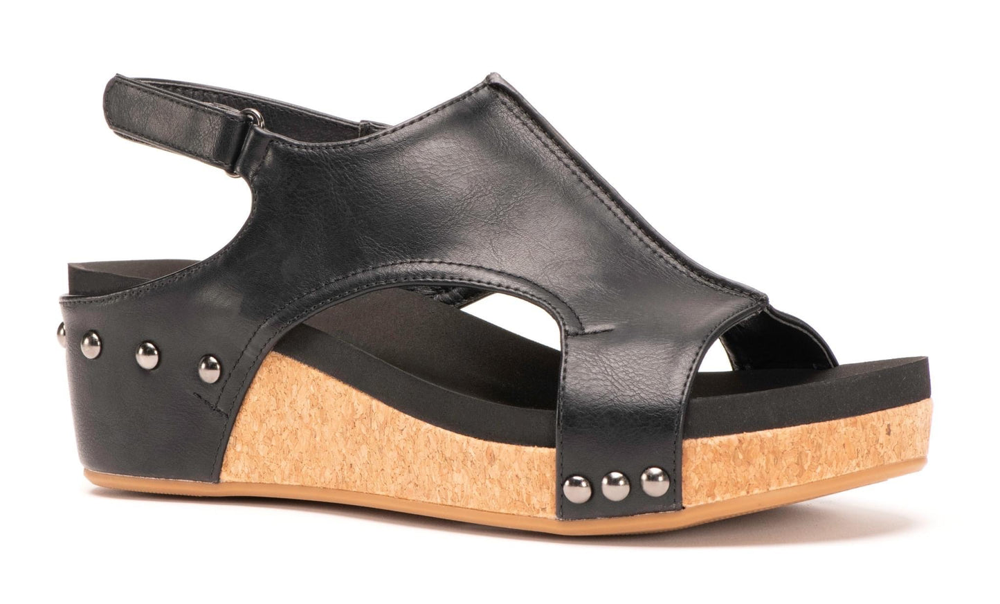 Corkys Black Volta II Wedges