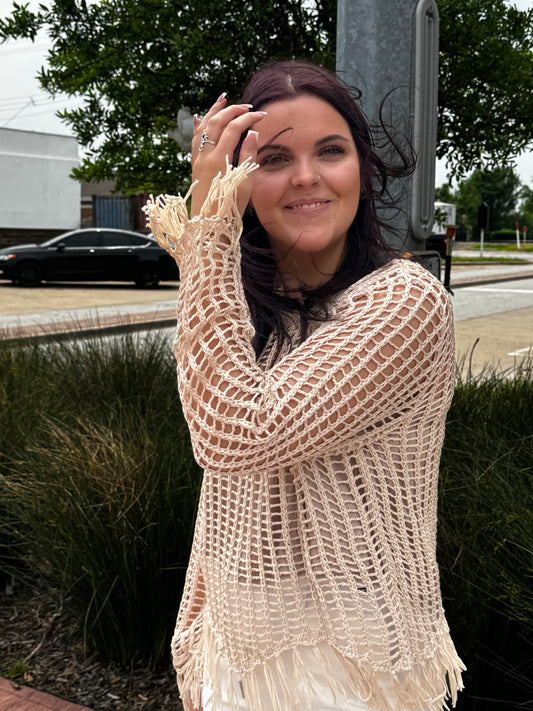 Summer Nights Crochet Knit Sweater