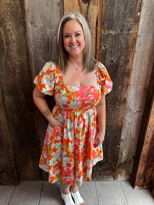 Aloha Poplin Dress