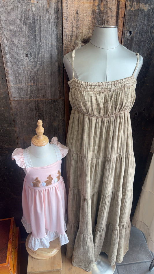 Mineral Washed Latte Dress