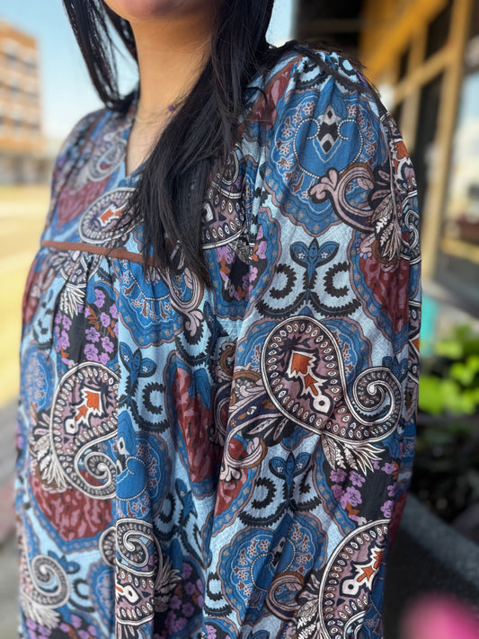 PAISLEY BLUE DRESS