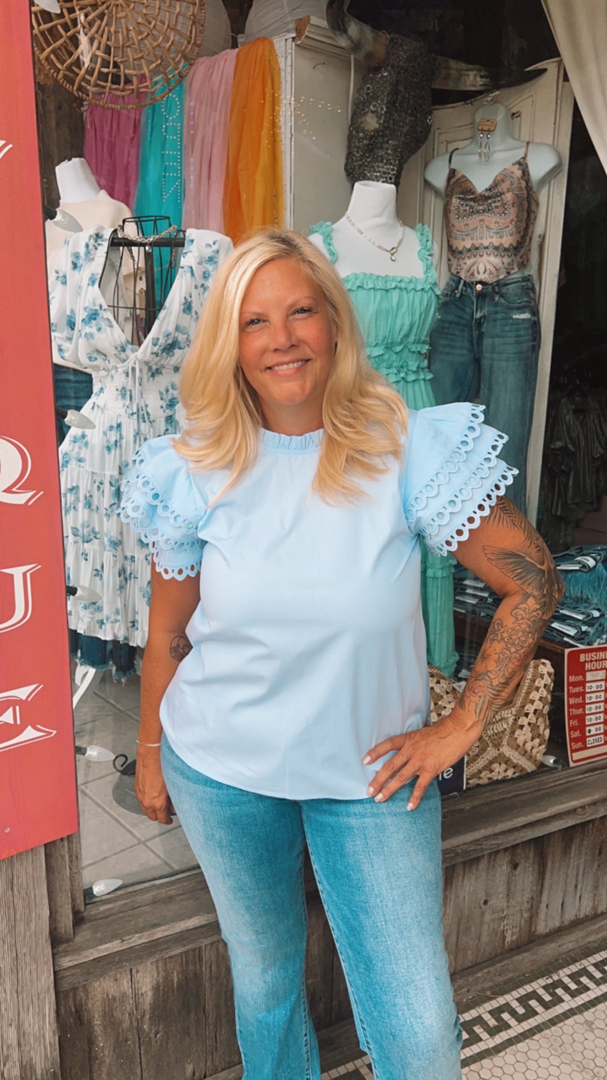 Daisy Light Blue Top