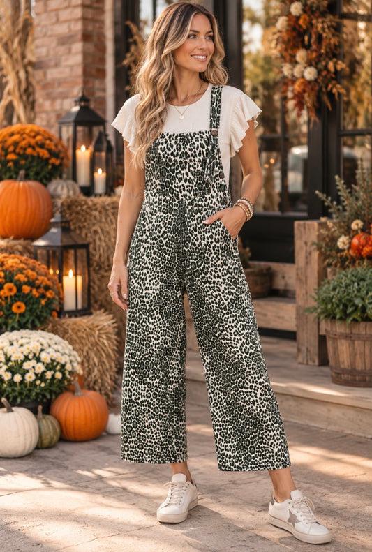 High Hopes Animal Print Overalls