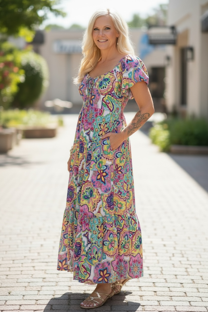 Boho Floral Maxi Dress