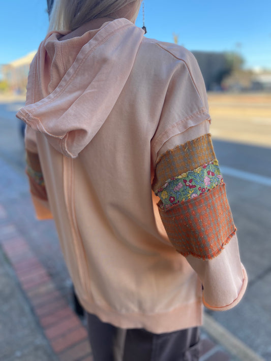 JUST PEACHY 3/4 HOODIE