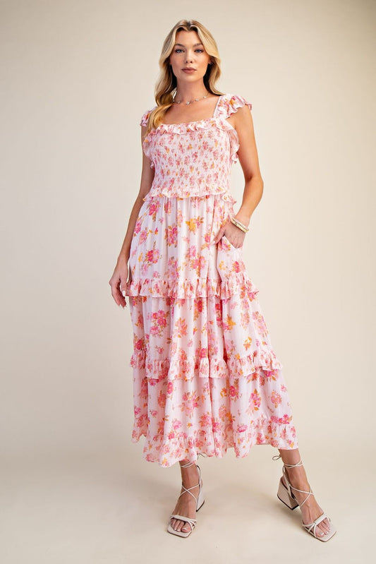 PINK PENNY FLORAL DRESS