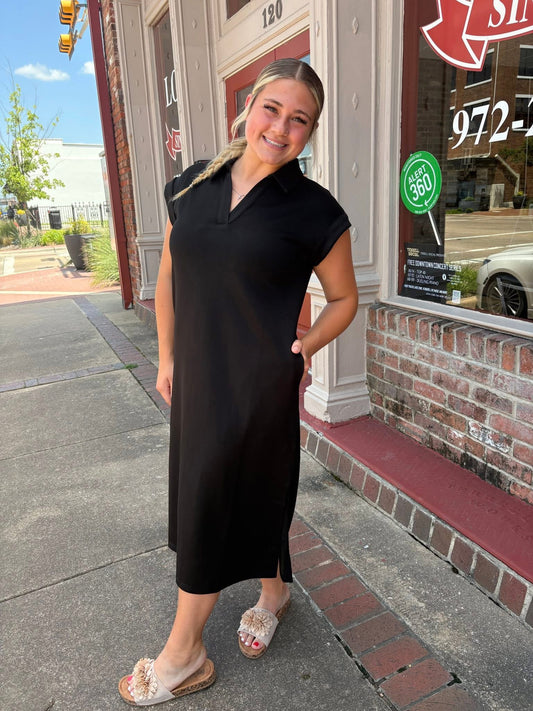 LUNCH DATE BLACK DRESS