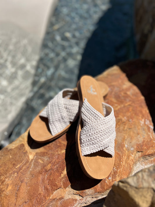 Corkys Dig It Ivory Sandal