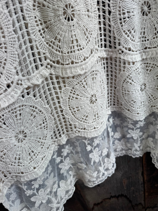 Ventura Ivory Open Knit Maxi Dress