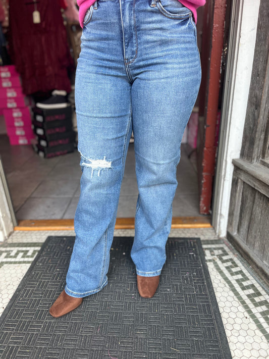 Judy Blue Madison Tummy Control 90s Straight Jeans