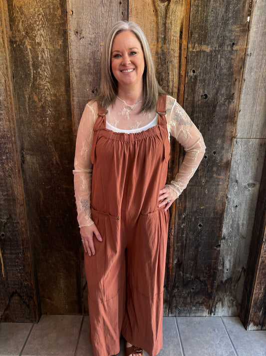 Beatrix Boho Red Clay Jumpsuit
