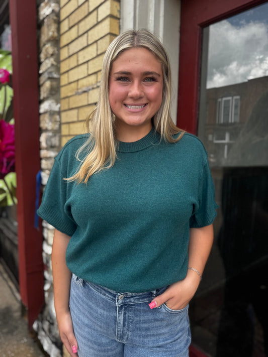 TEAL IT ALL SISTER SWEATER TOP