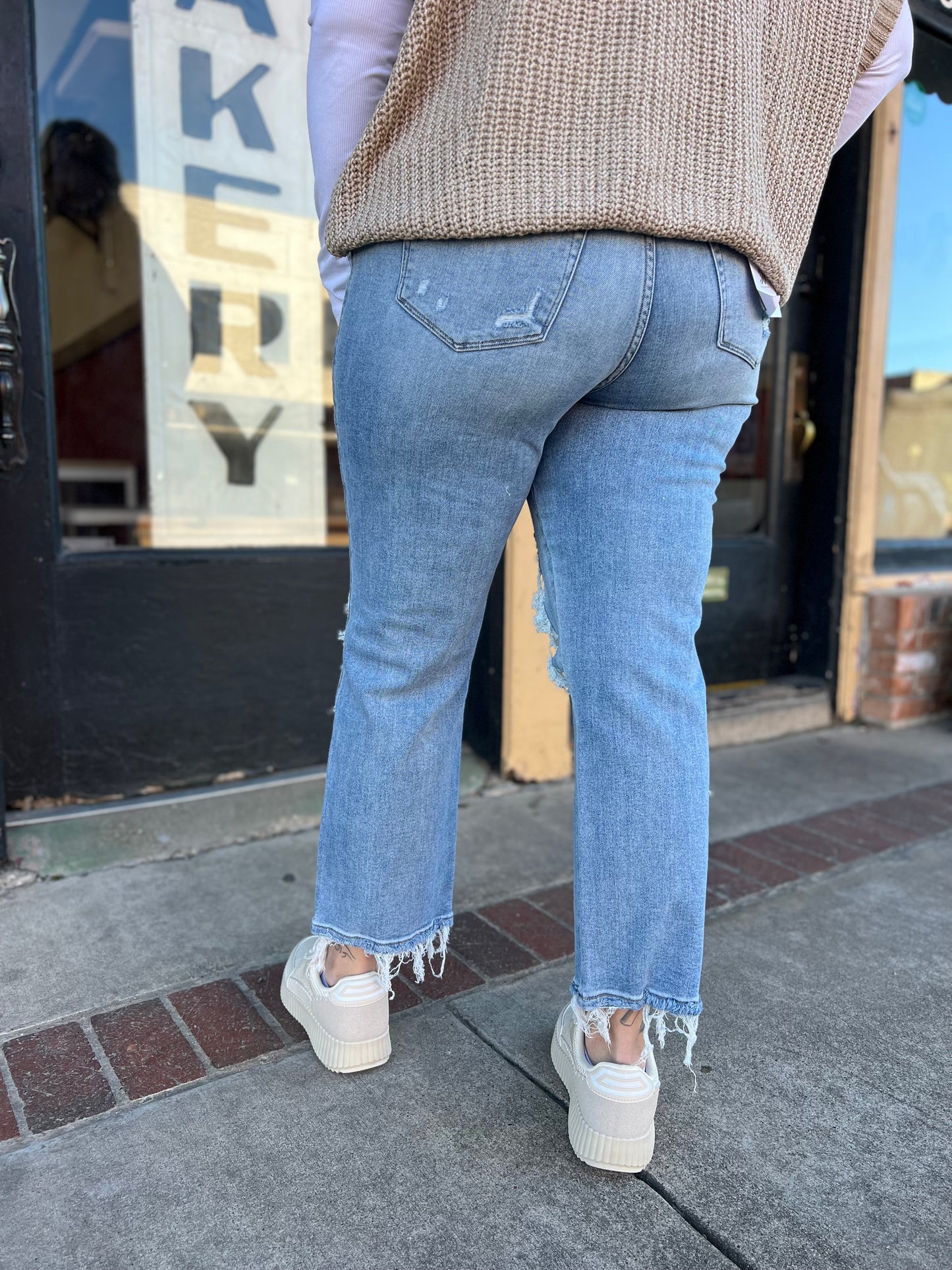 Gracie Mica High Rise Straight Leg Jeans