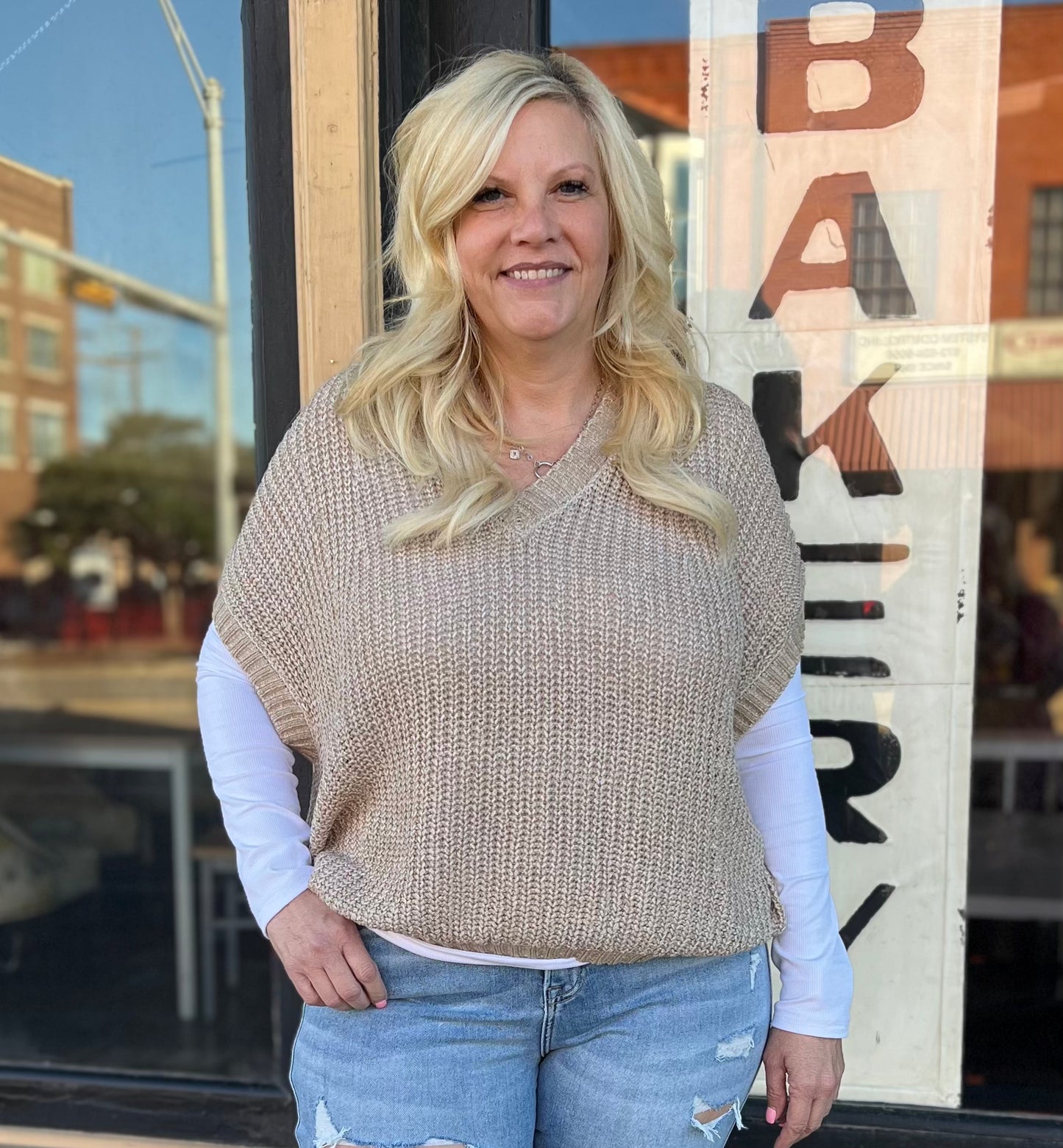 Taupe Tinsley Knit Top