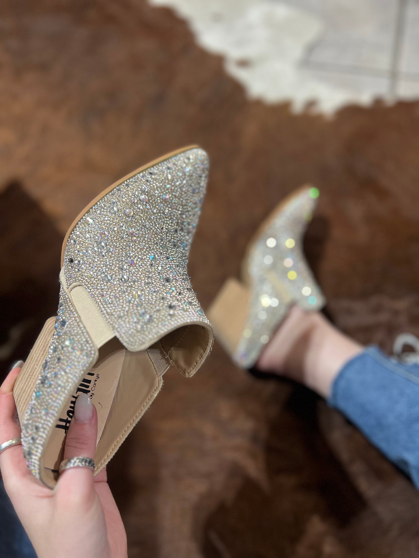 Corkys Hello Darlin Rhinestone Mules