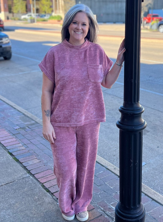 Mauve Soft Pocket Top