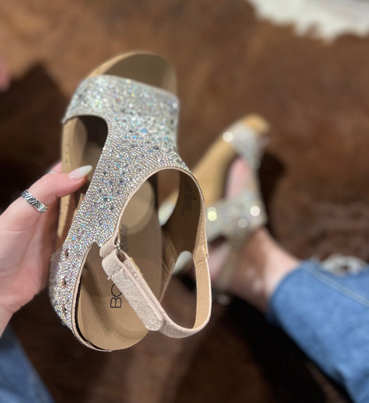 Corky's The Ashley Clear Rhinestone Wedges