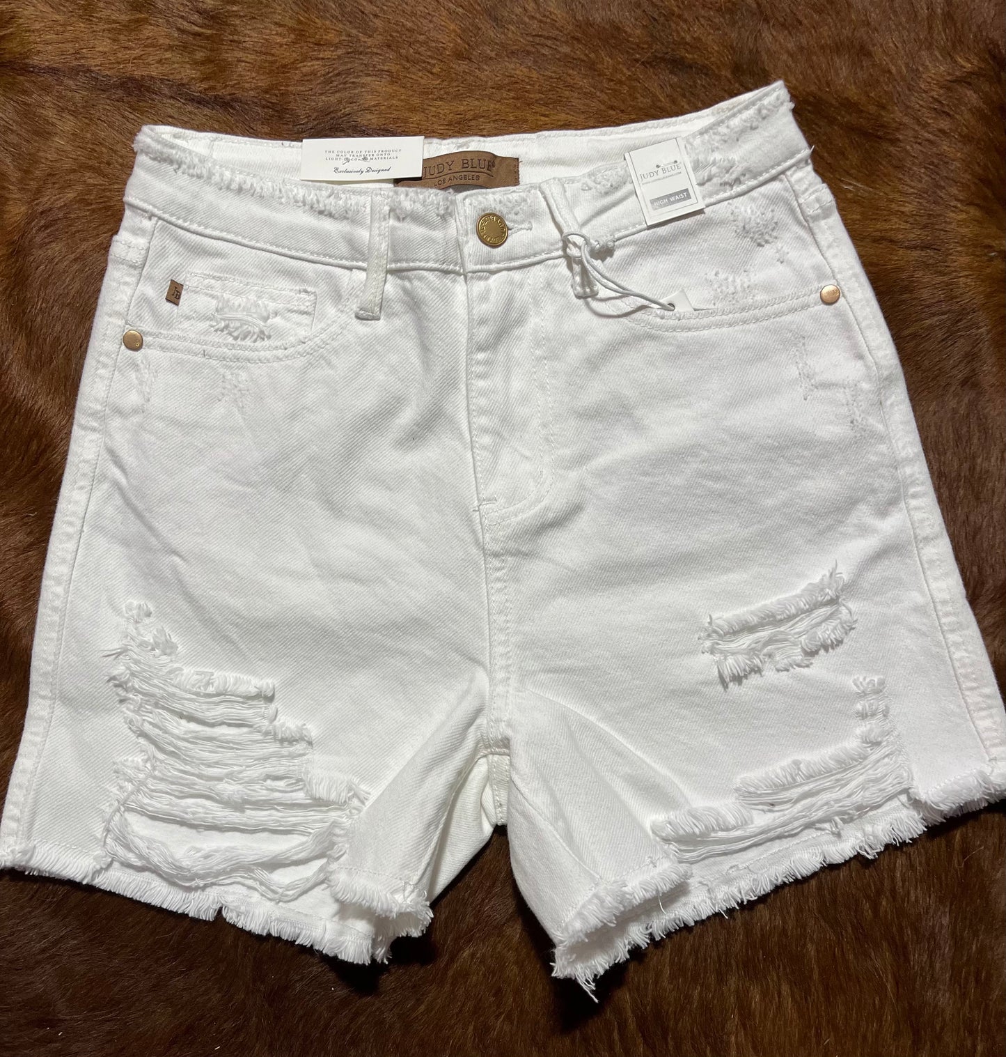 Judy Blue Cozumel White Shorts