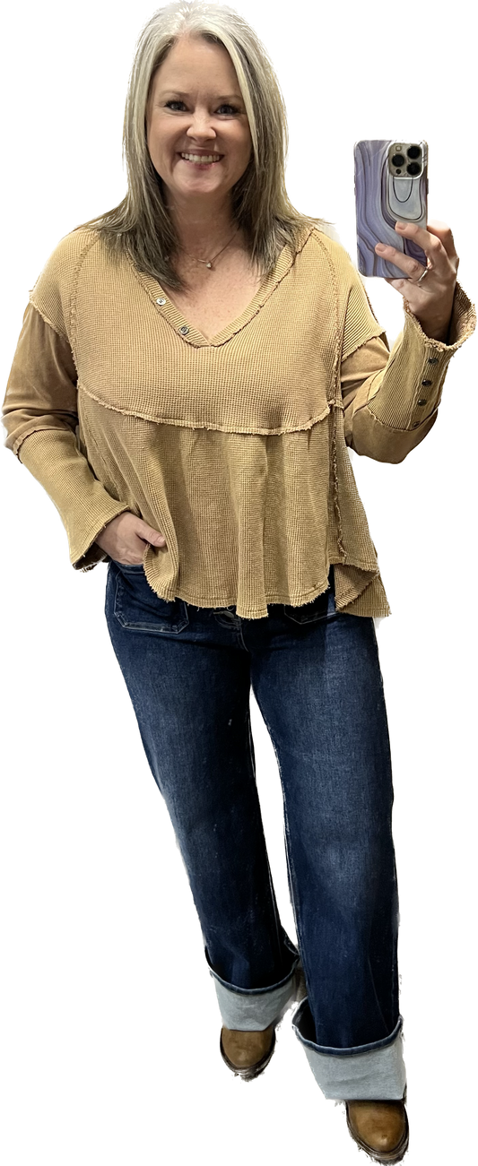 Mina Mocha Top