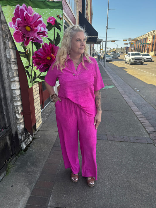 Girls Trip Fuchsia Pant Set