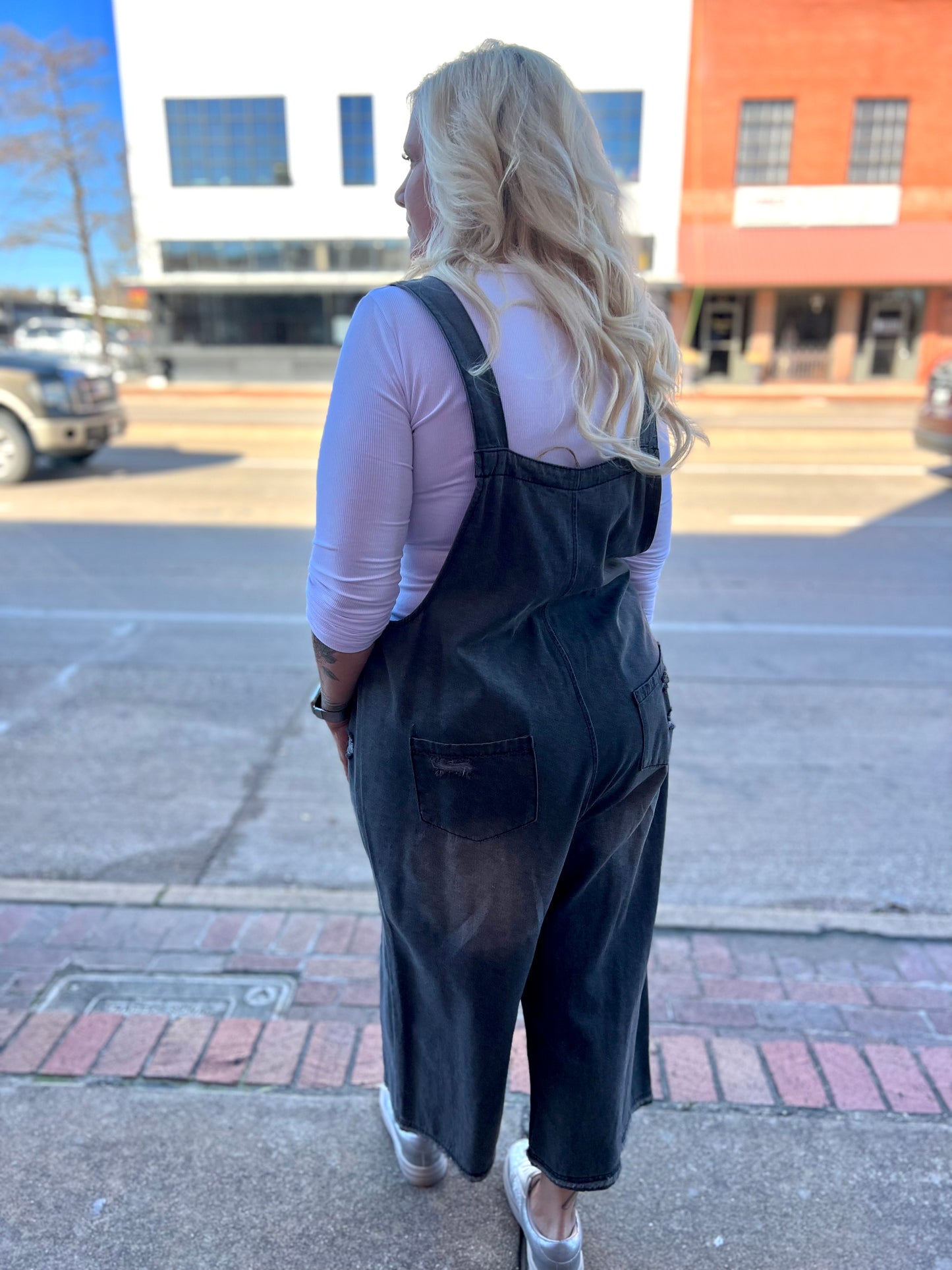 Black High Hopes Baggy Overalls