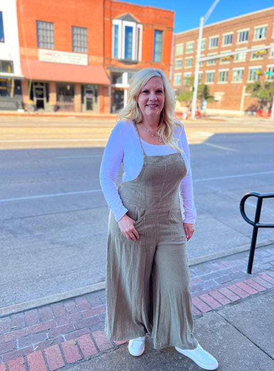 Faded Olive - Here I Am Overalls