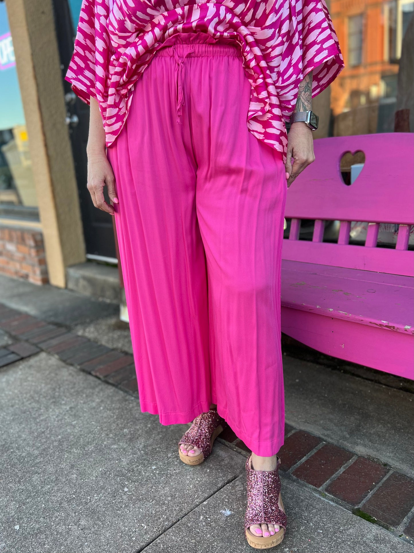 Brunch Date Wide leg Drawstring Pants