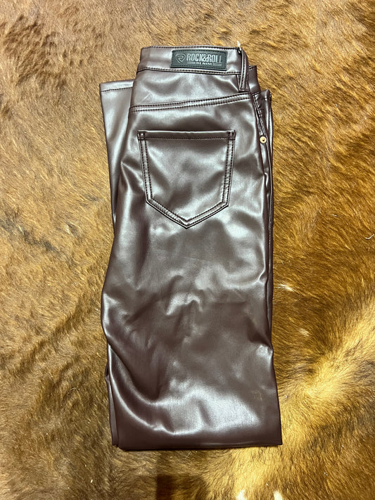 Wine Leather R&R Pants