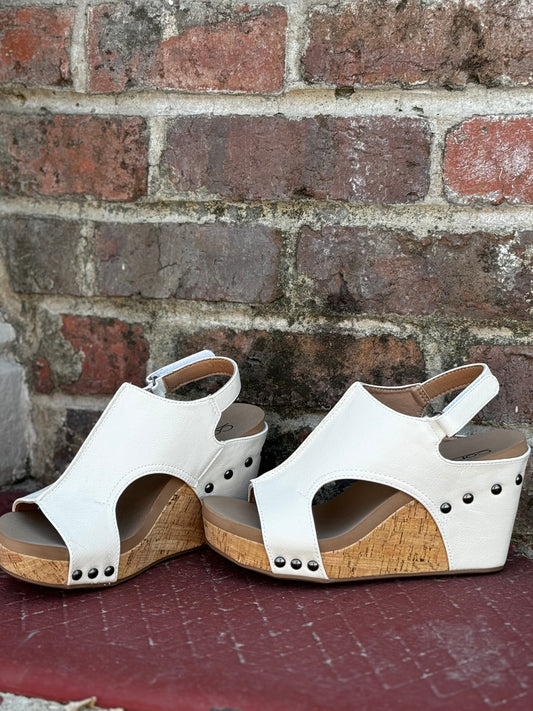 Corkys Tiffanee Ivory Wedges