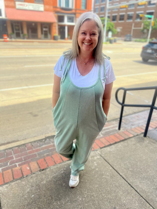 Boho Jumpsuit in Sage
