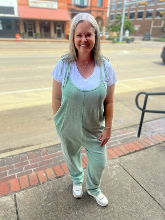 Boho Jumpsuit in Sage