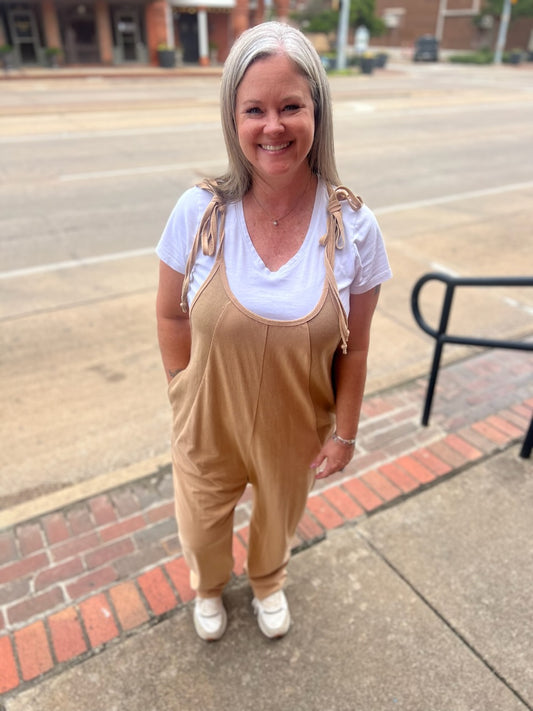Boho Jumpsuit in Taupe
