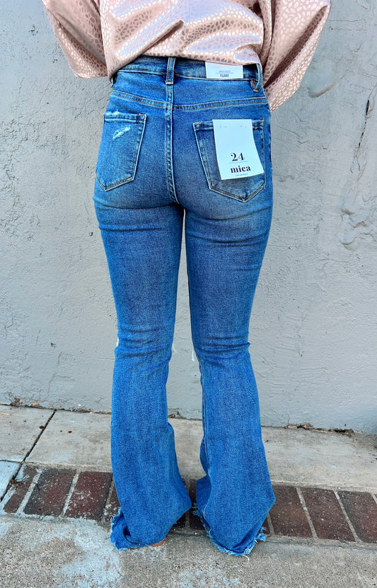 Miranda Criss Cross Flare Jeans