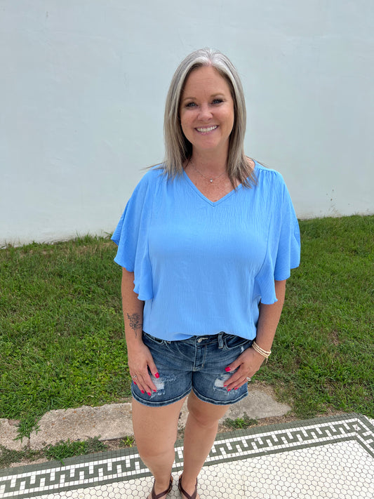 Cassidy Top in Light Blue