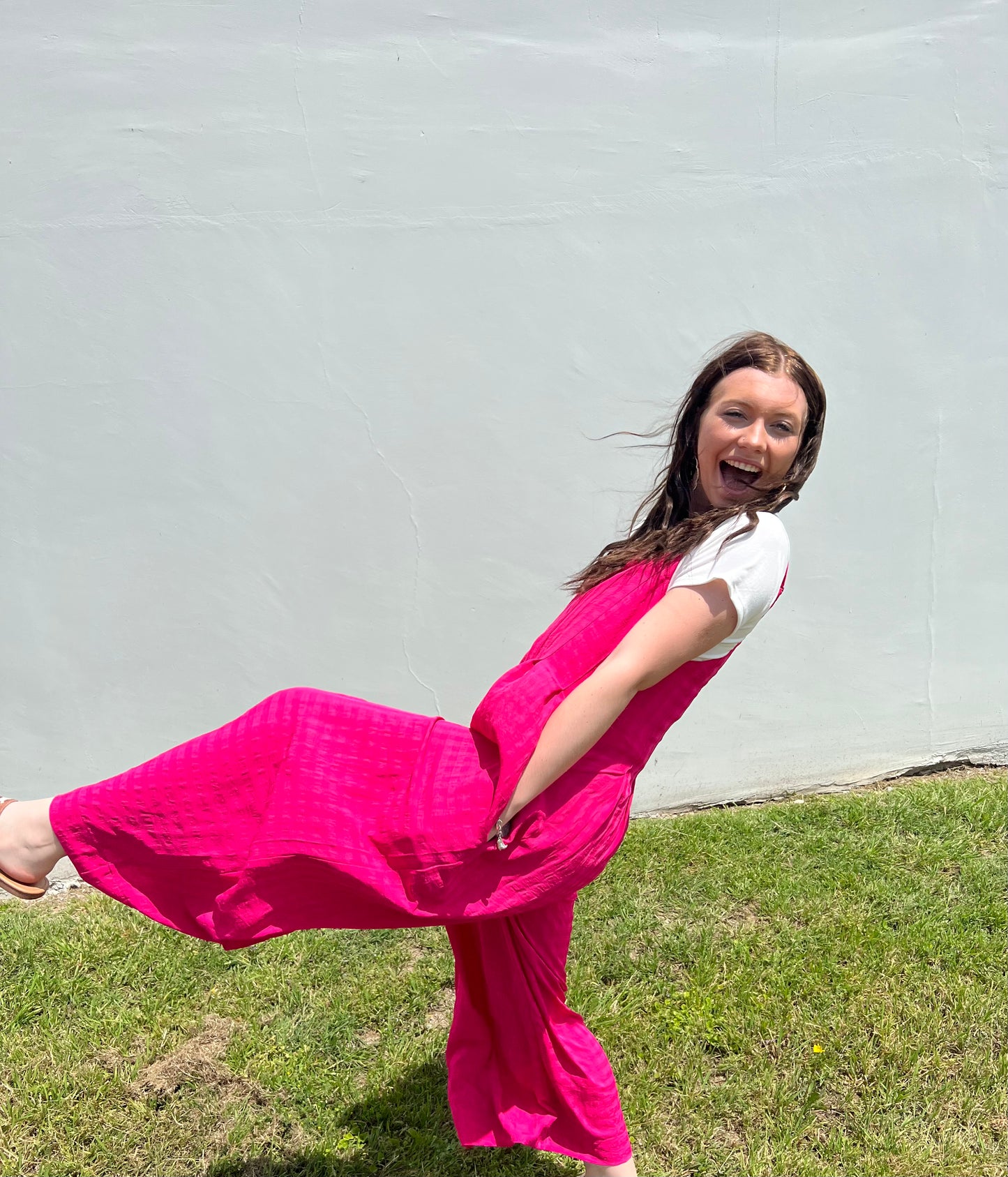 Bralynn Pink Jumpsuit Plus