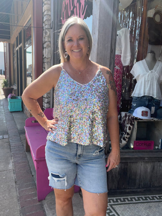 Phoebe Sequin Top